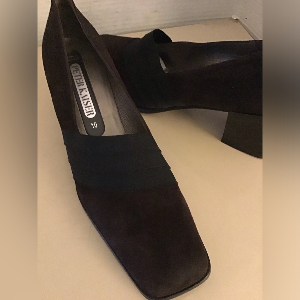 Peter kaiser women brown suede heel shoes Us 10